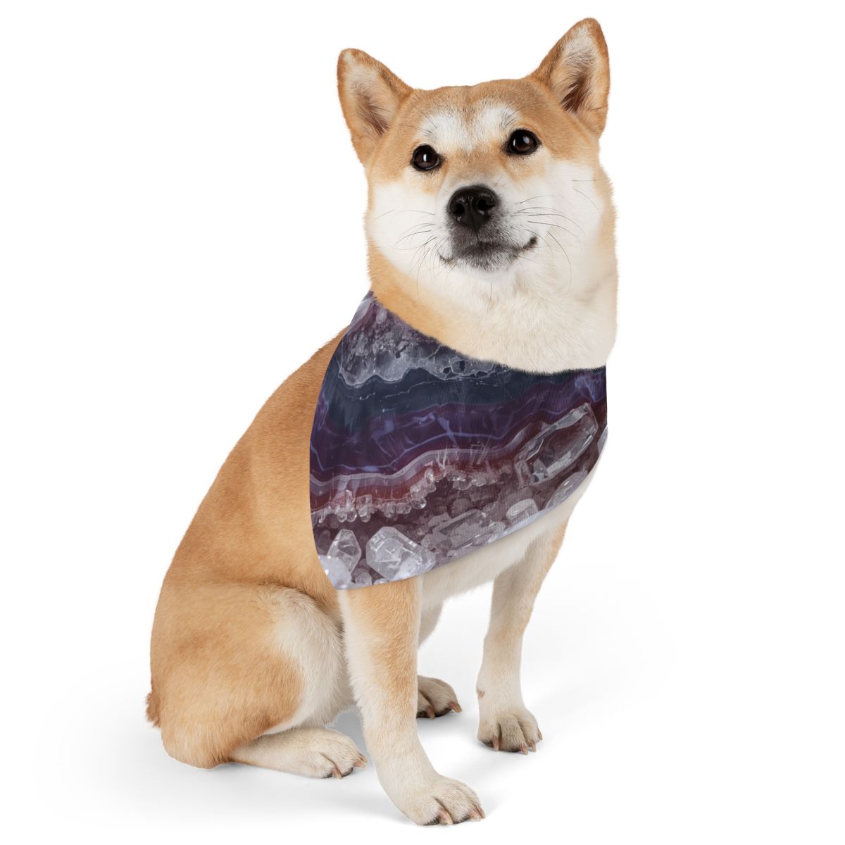 Adorable Purple Crystal Agate Bandana Collar