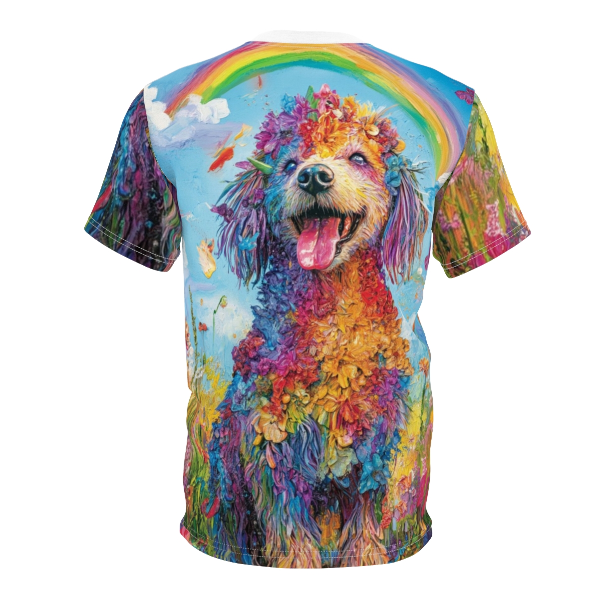 Colorful Rainbow Dog Art Tee