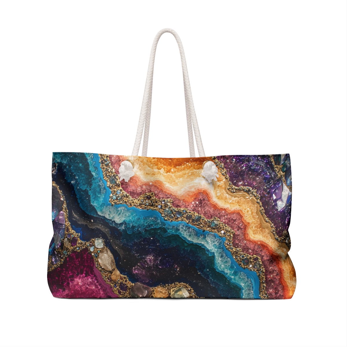 Beautiful Colorful Geode Marble Weekender Bag