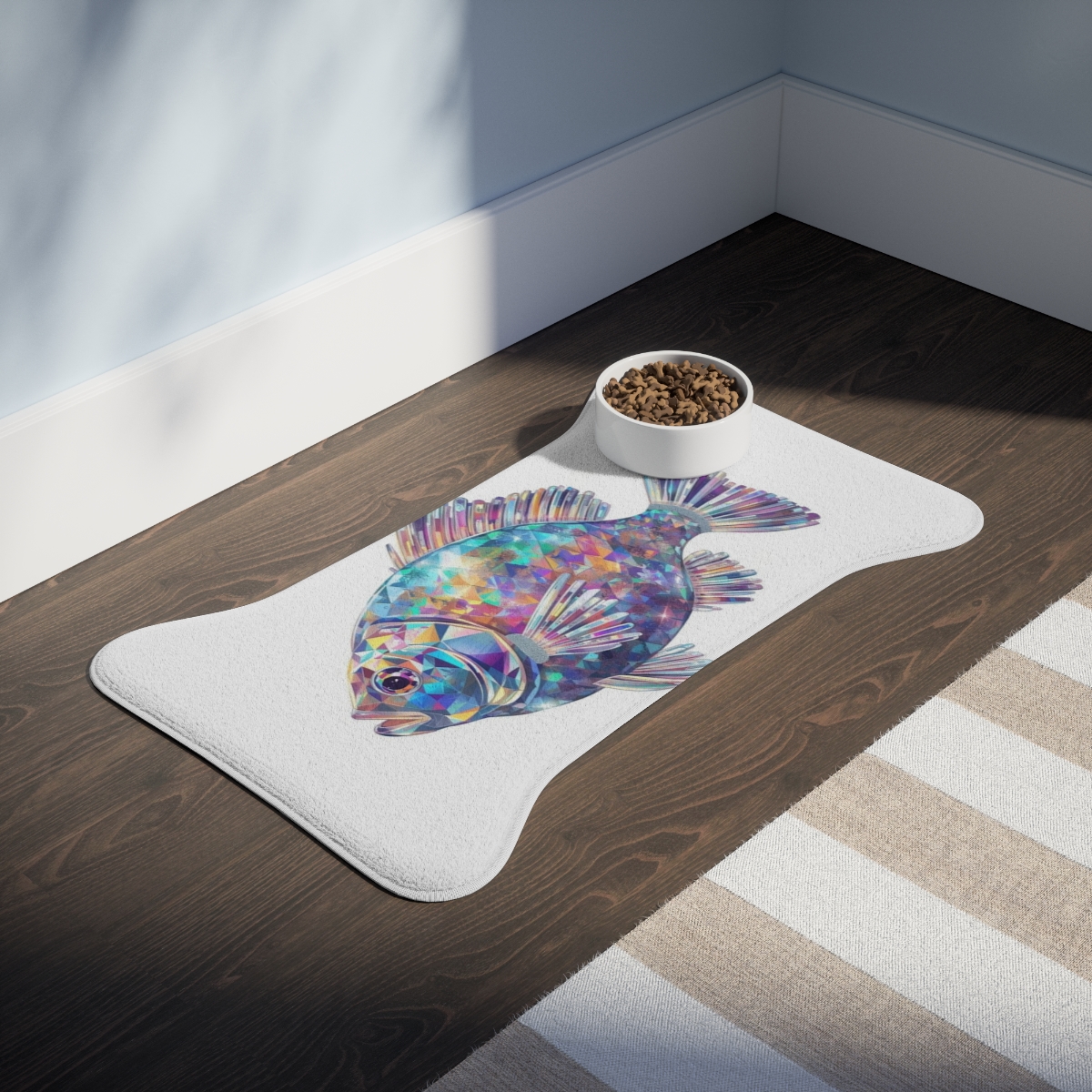Gorgeous Luminous Fish Pet Feeding Mat