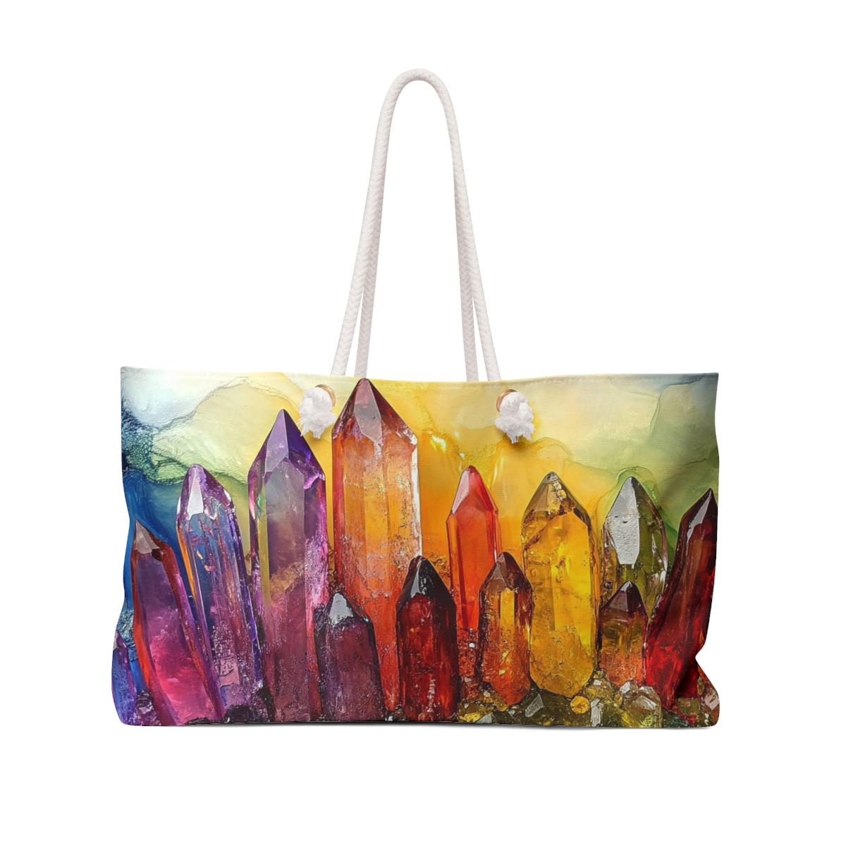 Multicolored Crystal Quartz Shards Weekender Bag