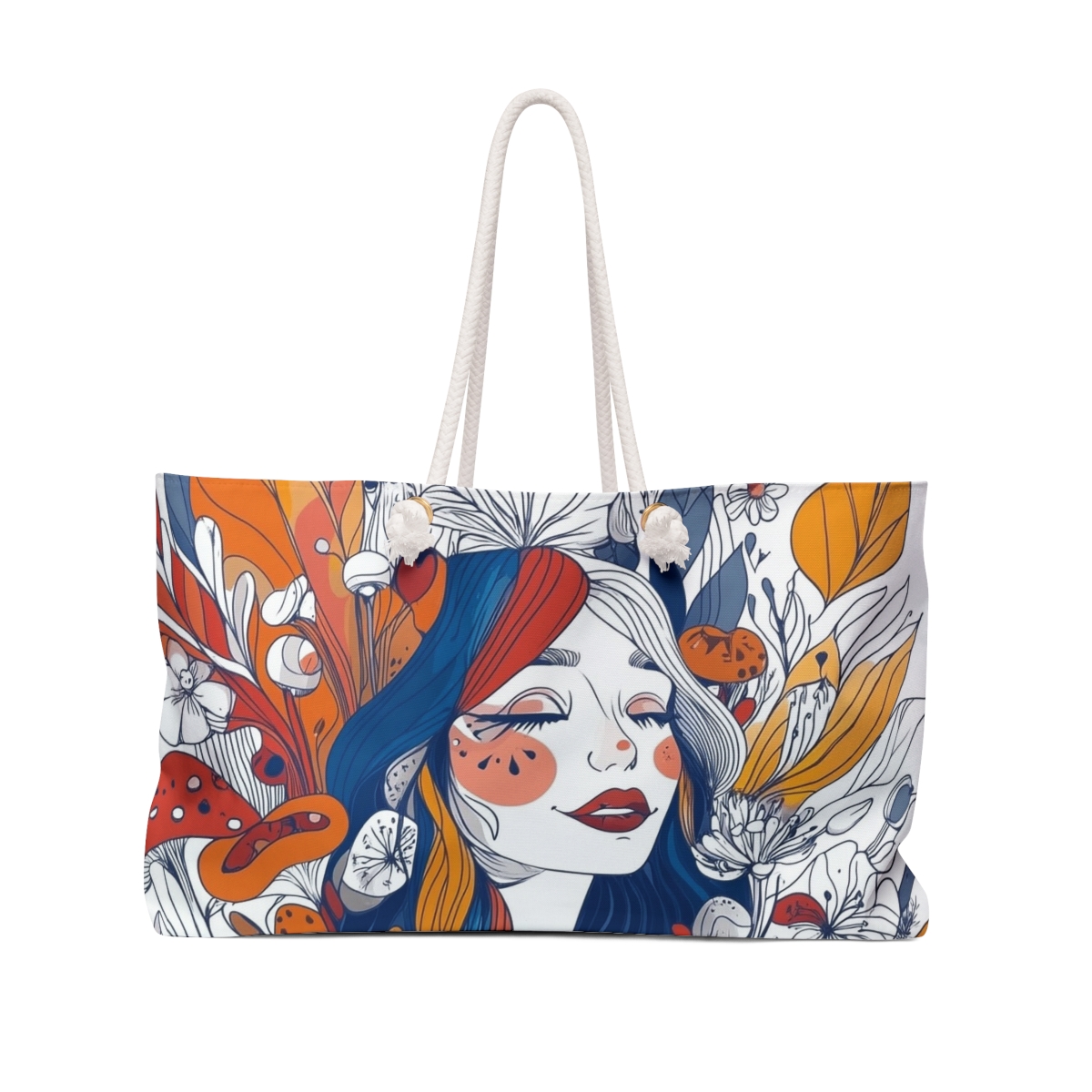 Vibrant Floral Woman Weekender Bag