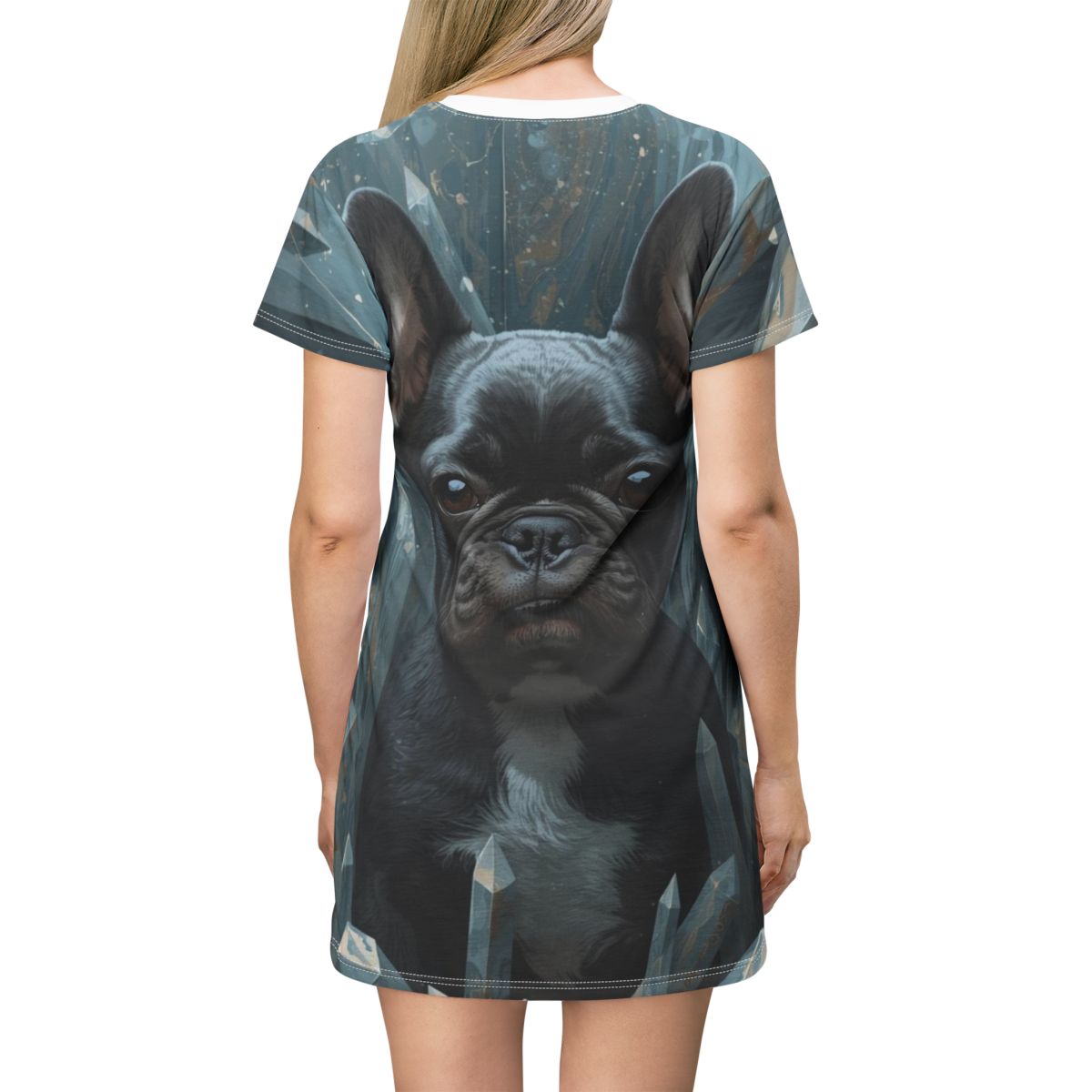 Unique Frenchie Dog T-Shirt Dress
