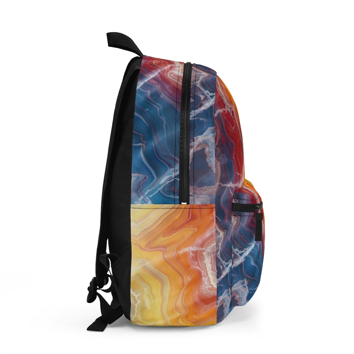Artistic Colorful Marbled Backpack