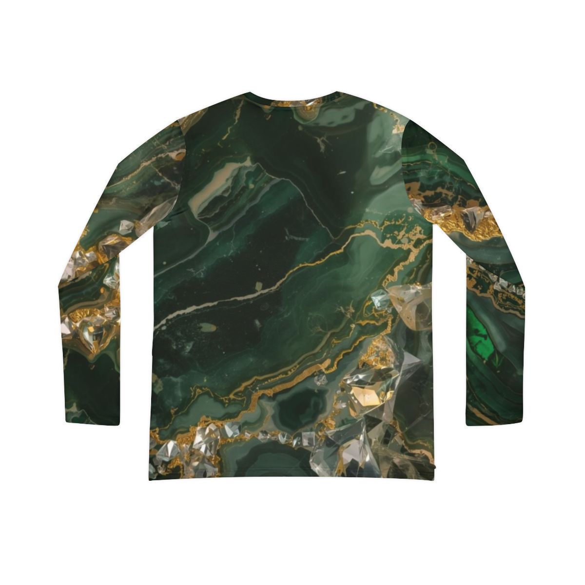Beautiful Green marble Crystal long Sleeve Top