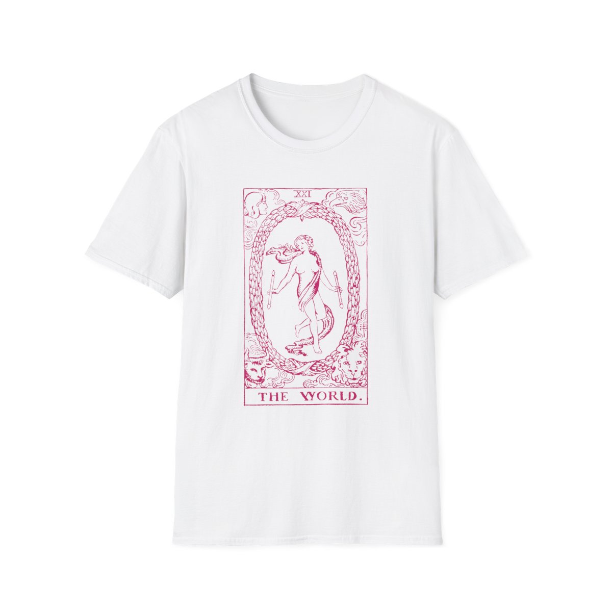 21 - The World Vintage Tarot Card Softstyle T-Shirt