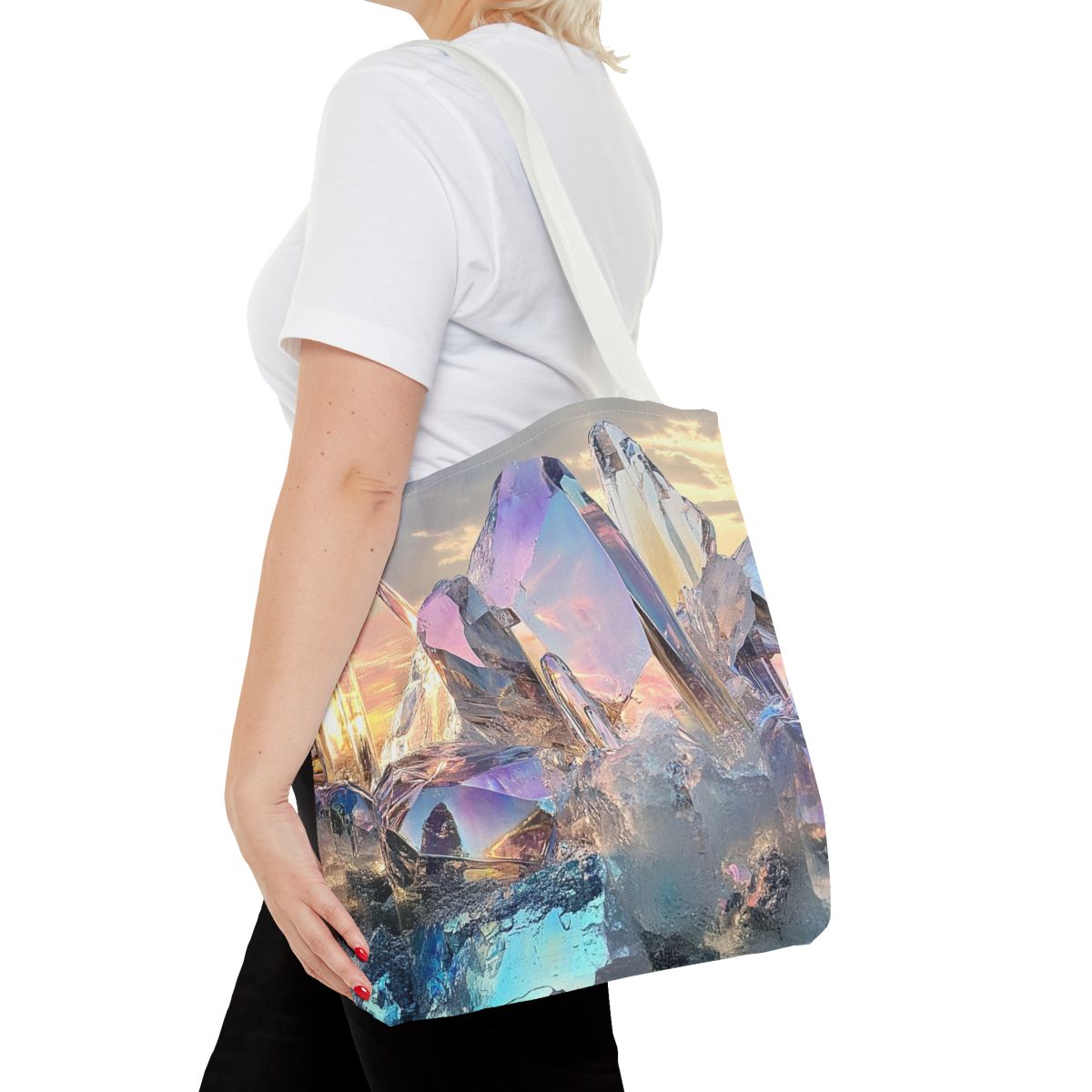 Vibrant Crystal Quartz Art Tote Bag