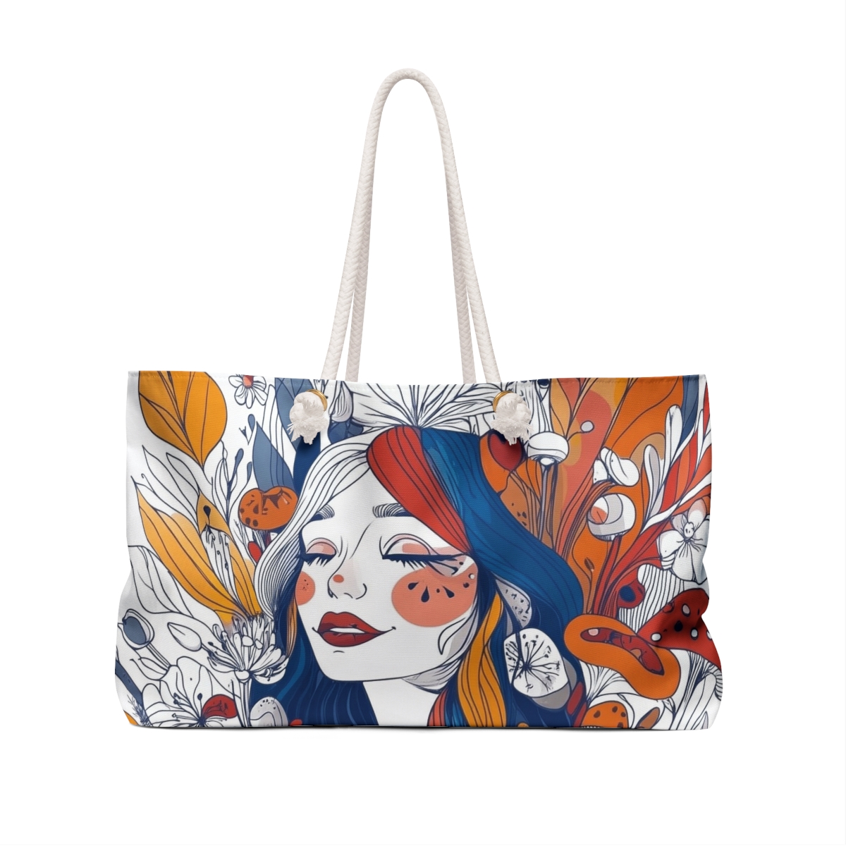 Vibrant Floral Woman Weekender Bag