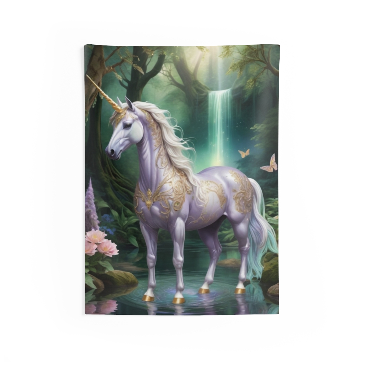 Colorful Magical Equestrian Unicorn Tapestry