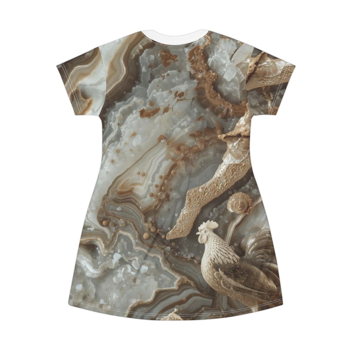 Gorgeous Rooster Marble T-Shirt Dress