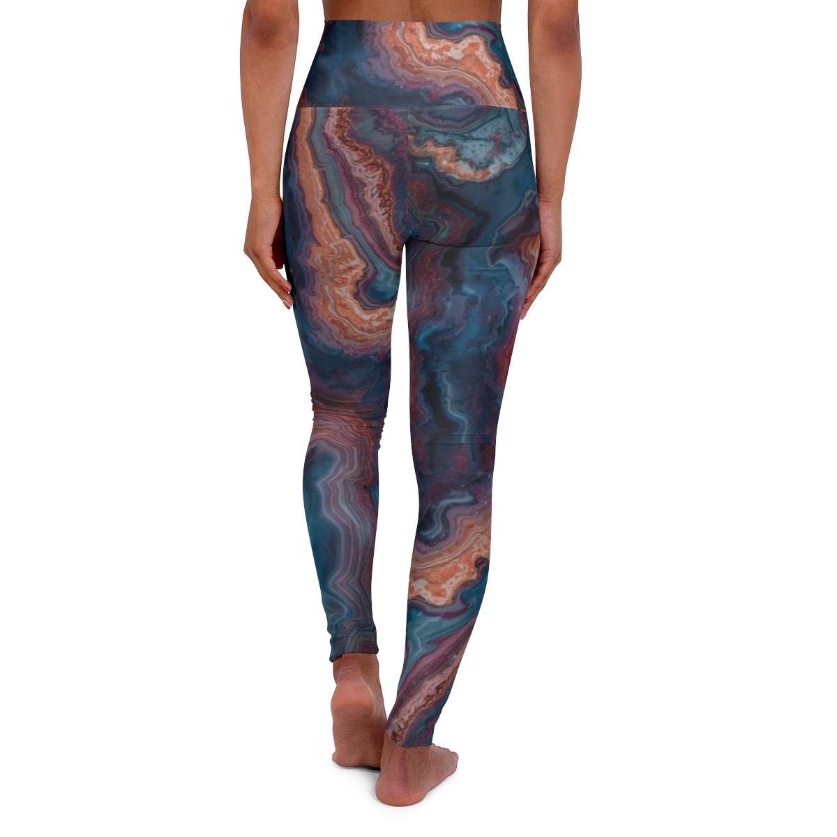 Gorgeous Bohemian Marble High Waisted Leggings