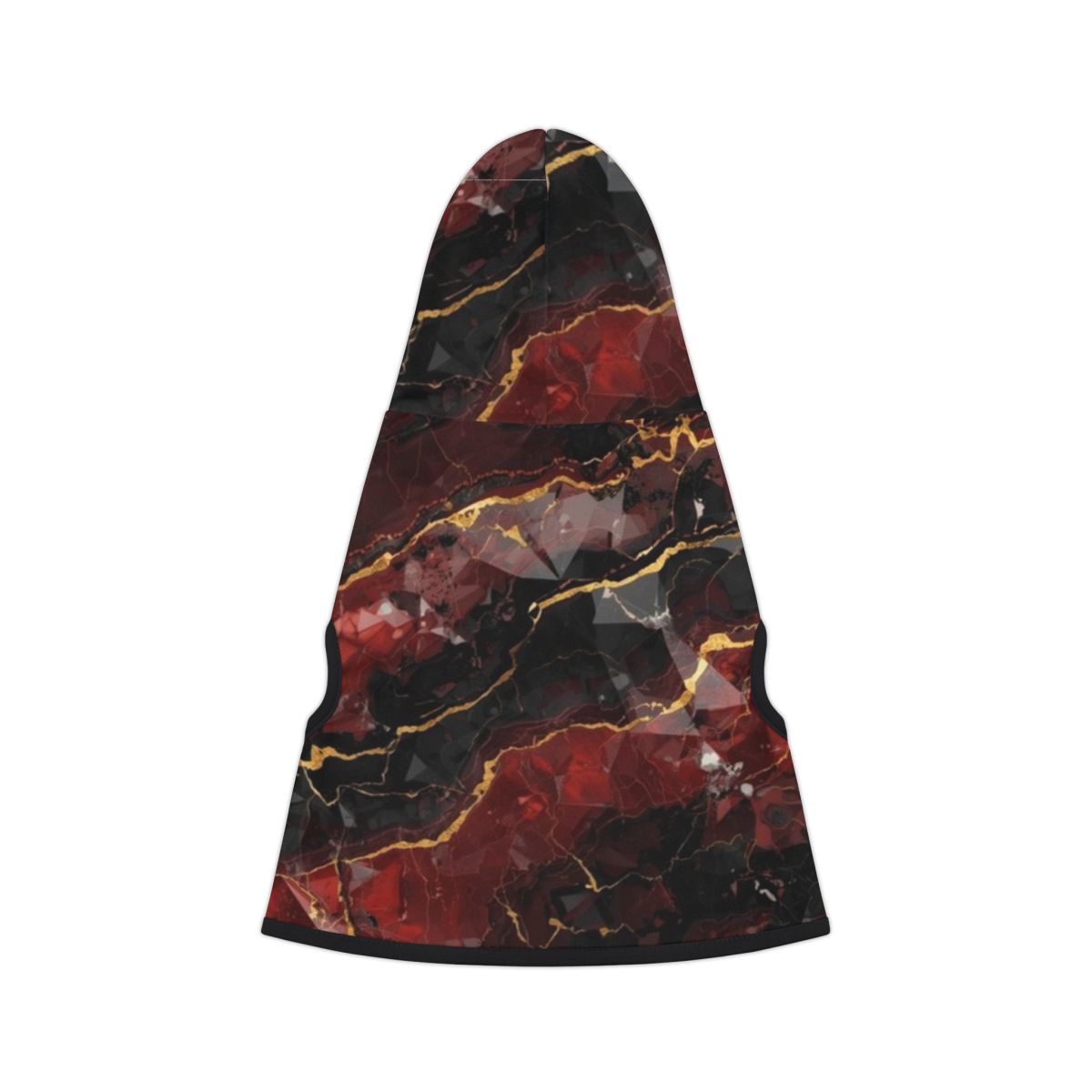 Adorable Red Gold Marble Pet Hoodie