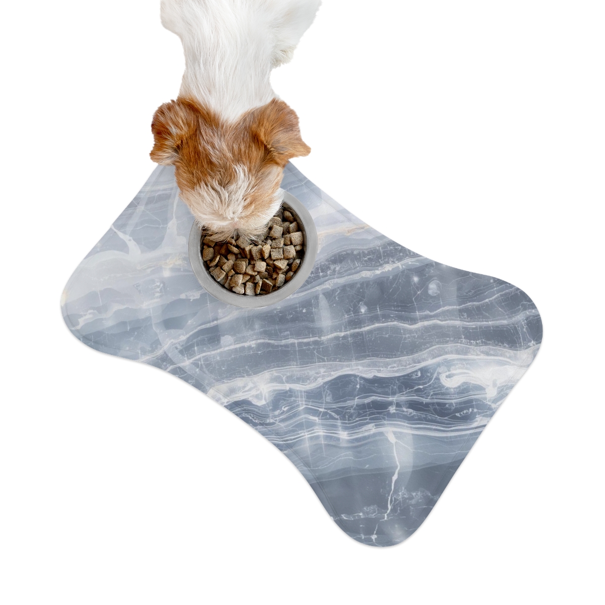 Luxury Light Blue Marble Pet Feeding Mat