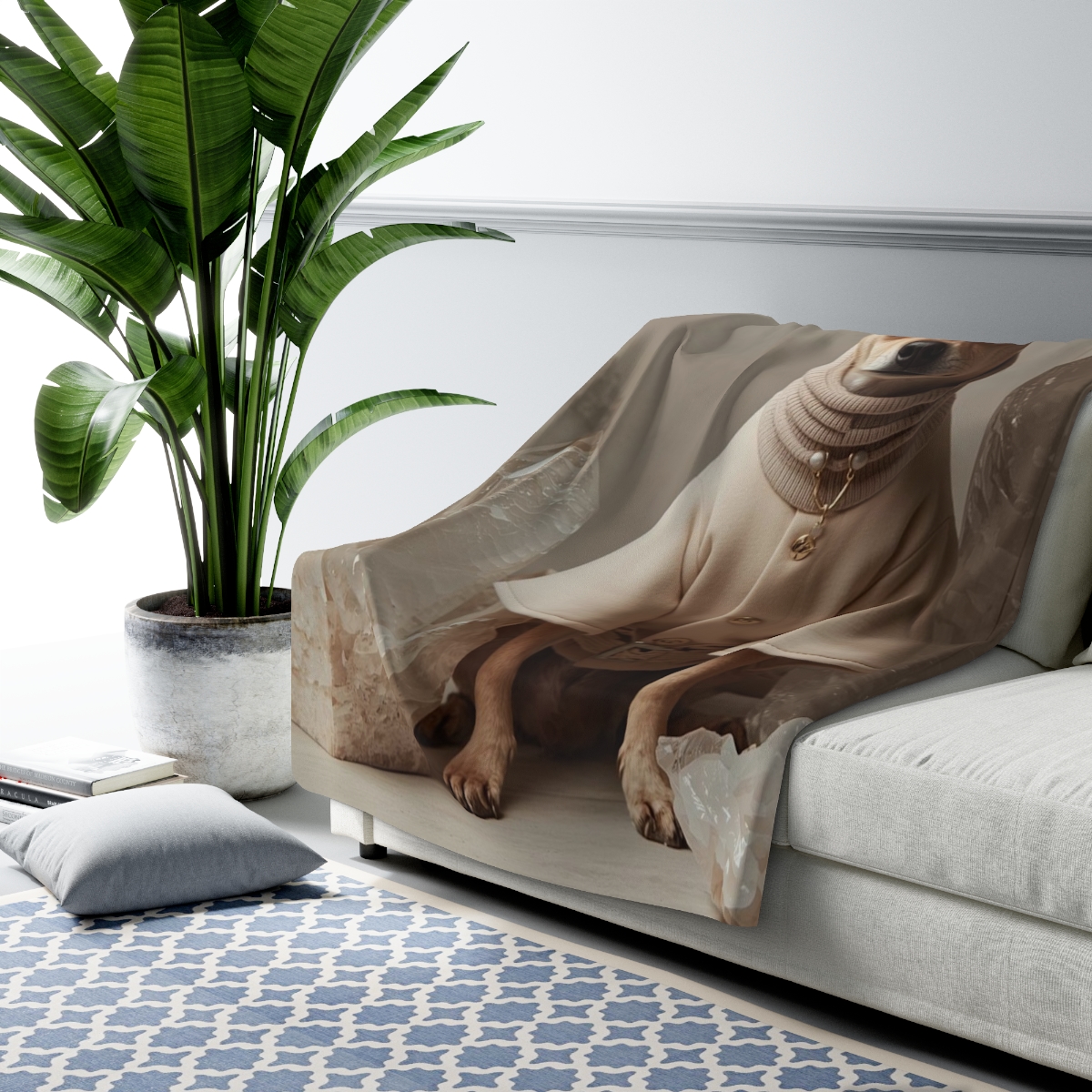 Luxury Dog Crystal Fashion Sherpa Fleece Blanket