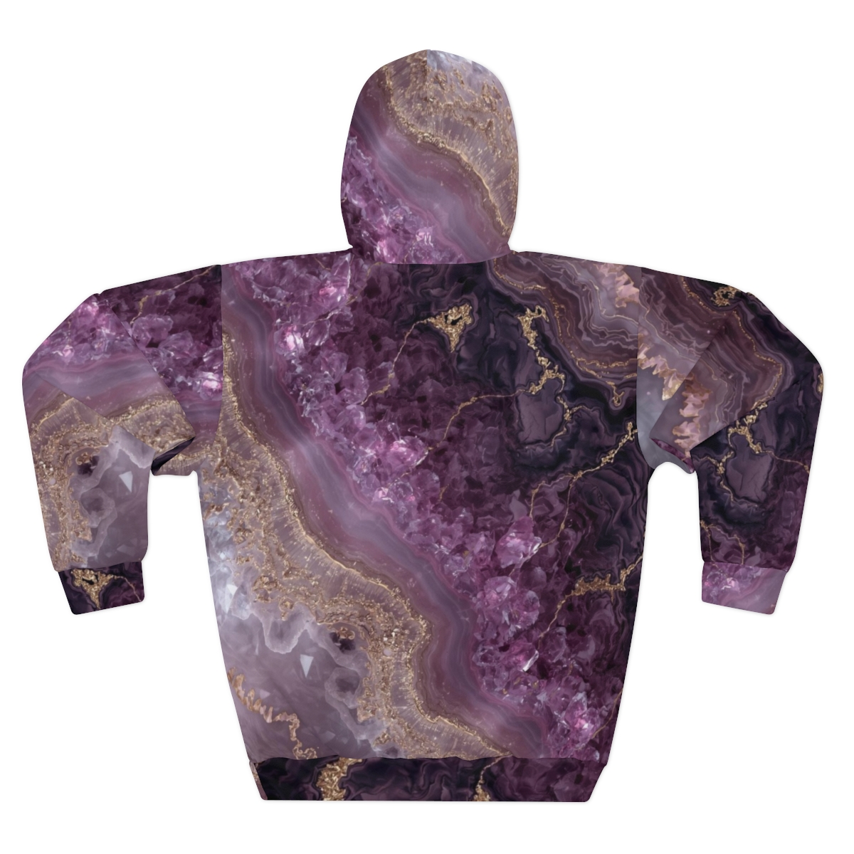 Beautiful Purple Marble Crystal Pullover Hoodie