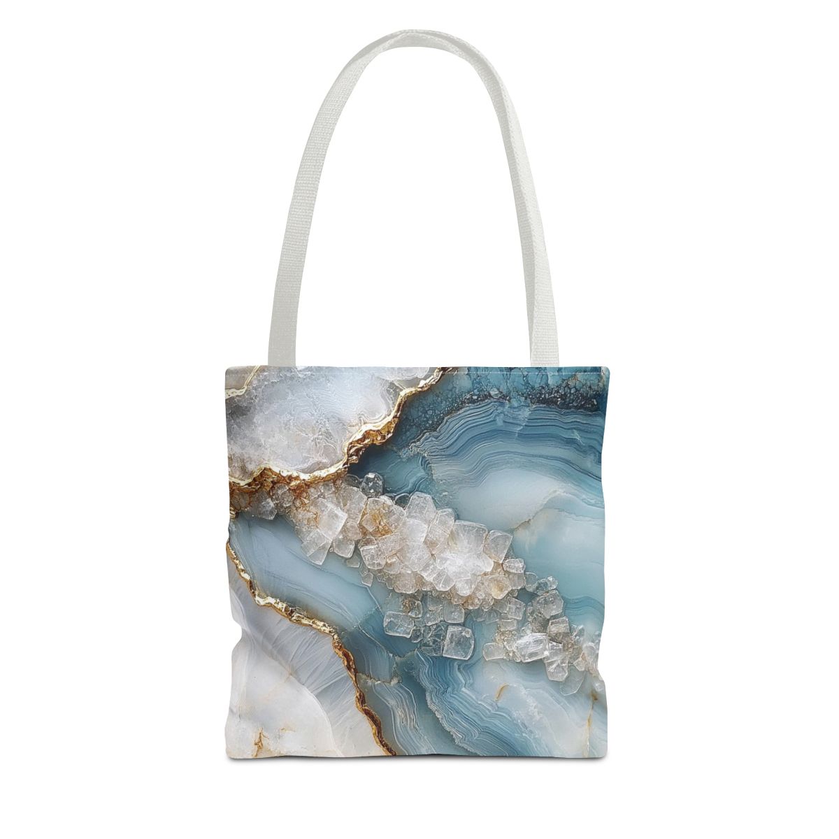 Light Blue Stunning Geode Art Tote Bag