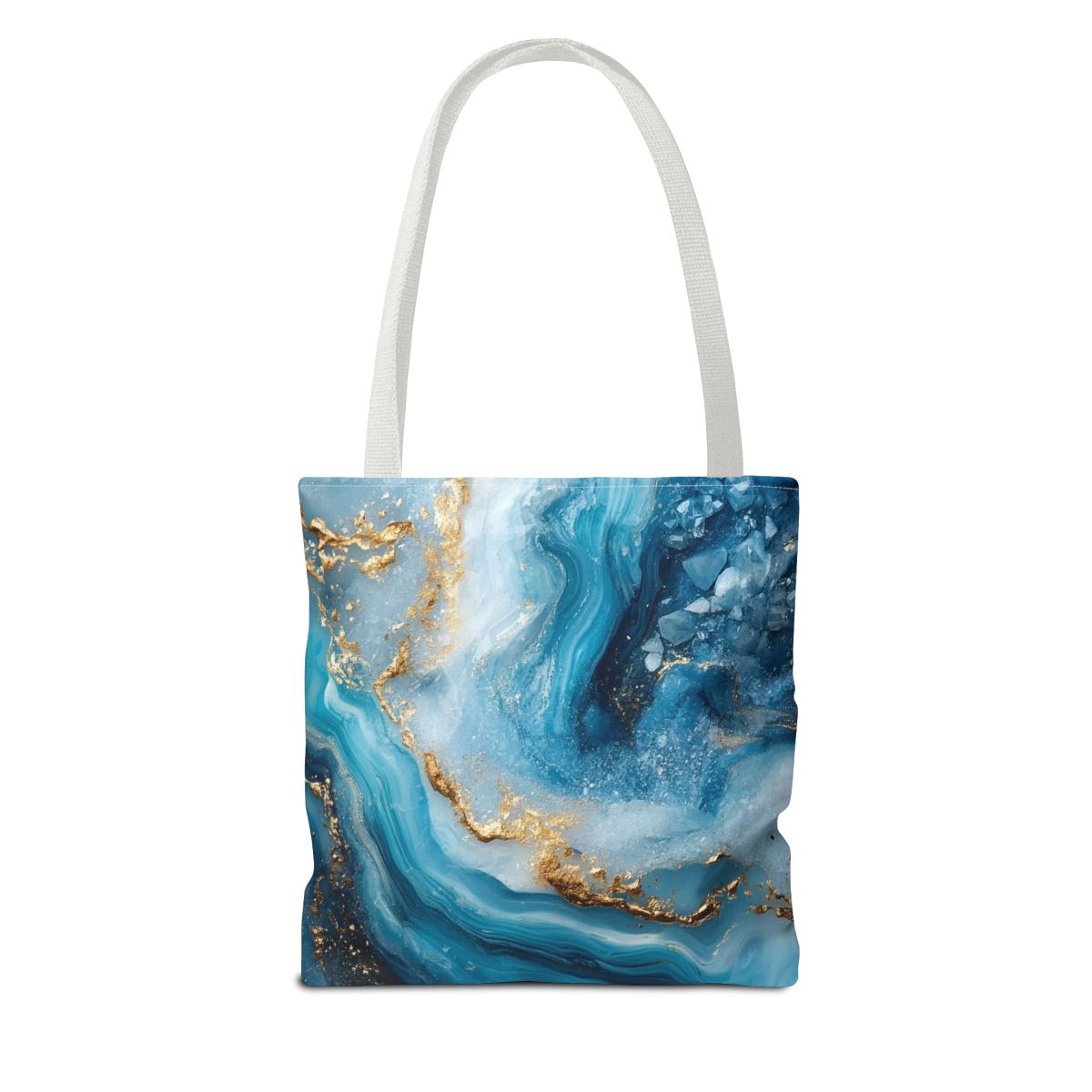 Blue Stunning Marbled Art Tote Bag