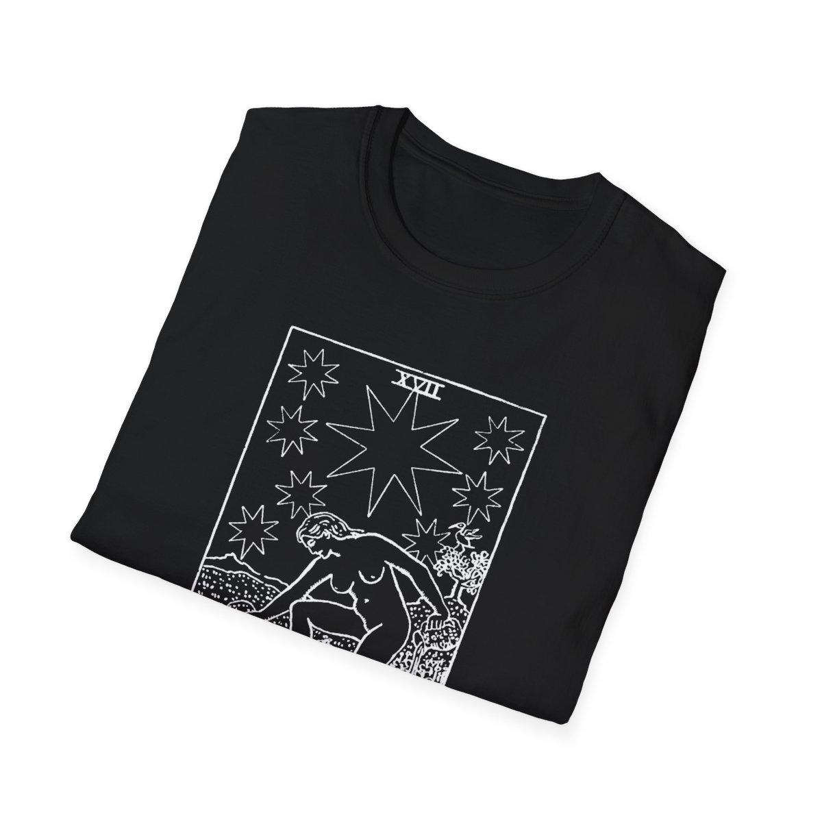 17 - The Star White Vintage Tarot Card Softstyle T-Shirt