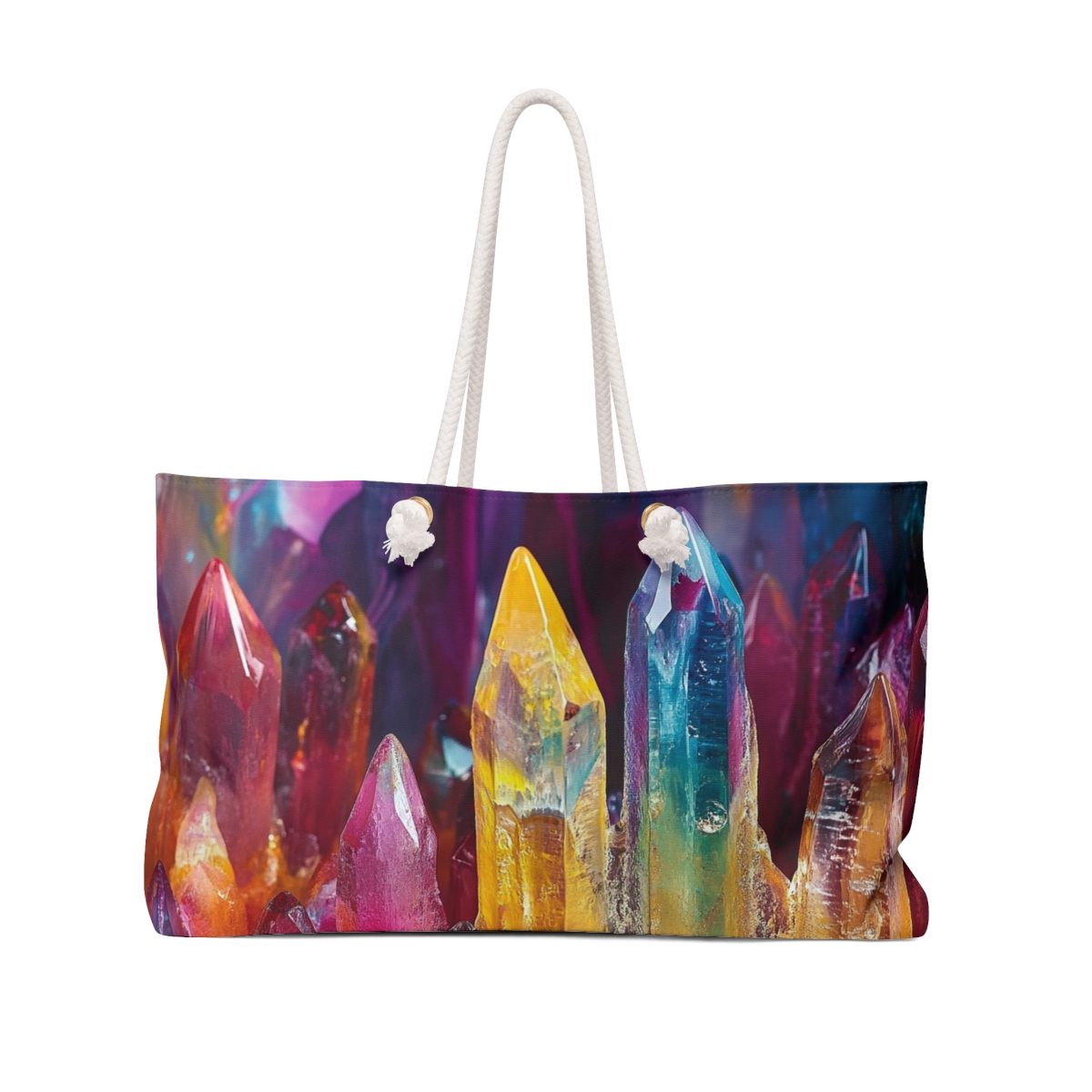 Colorful Crystal Quartz Shards Weekender Bag