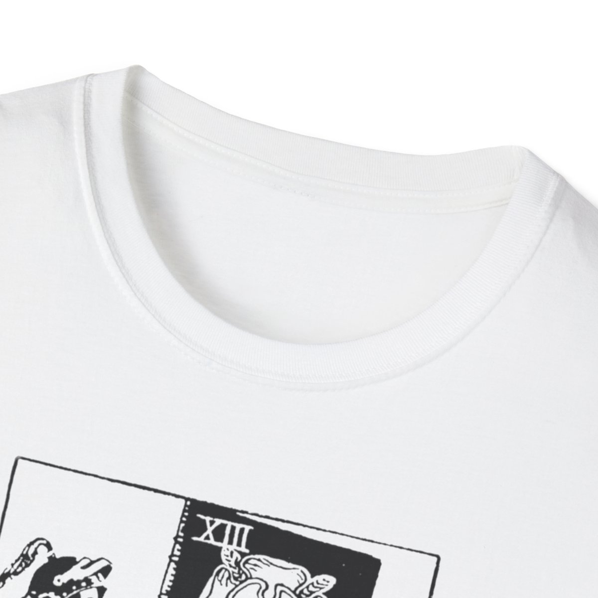 13 - Death Black Vintage Tarot Card Softstyle T-Shirt