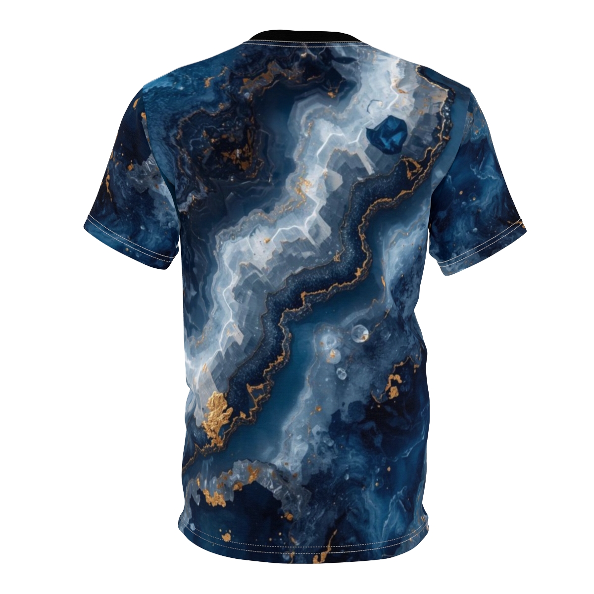 Deep Blue Gold Marble Tee