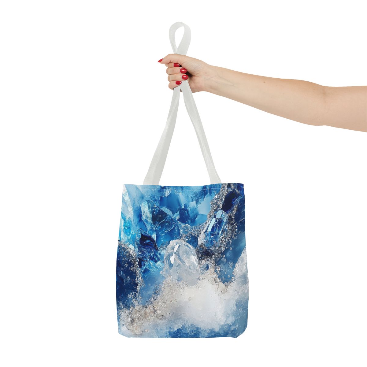 Crystal Blue Beautiful Marble Crystal Art Tote Bag