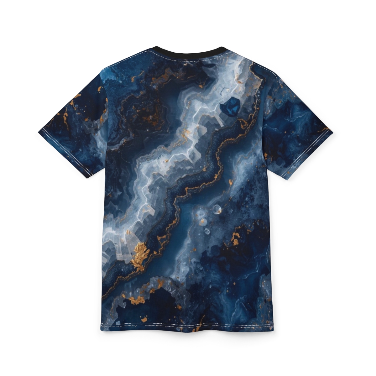Deep Blue Gold Marble Tee