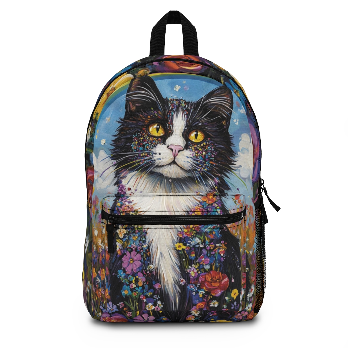 Cat Floral Art Backpack