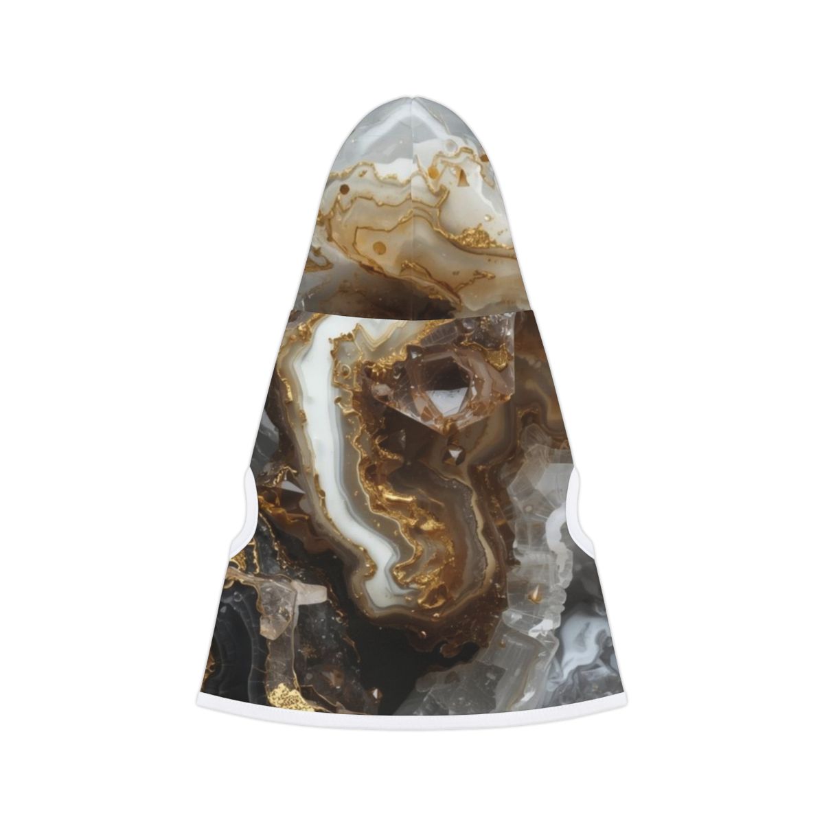 Adorable Brown Grey Marble Agate Pet Hoodie