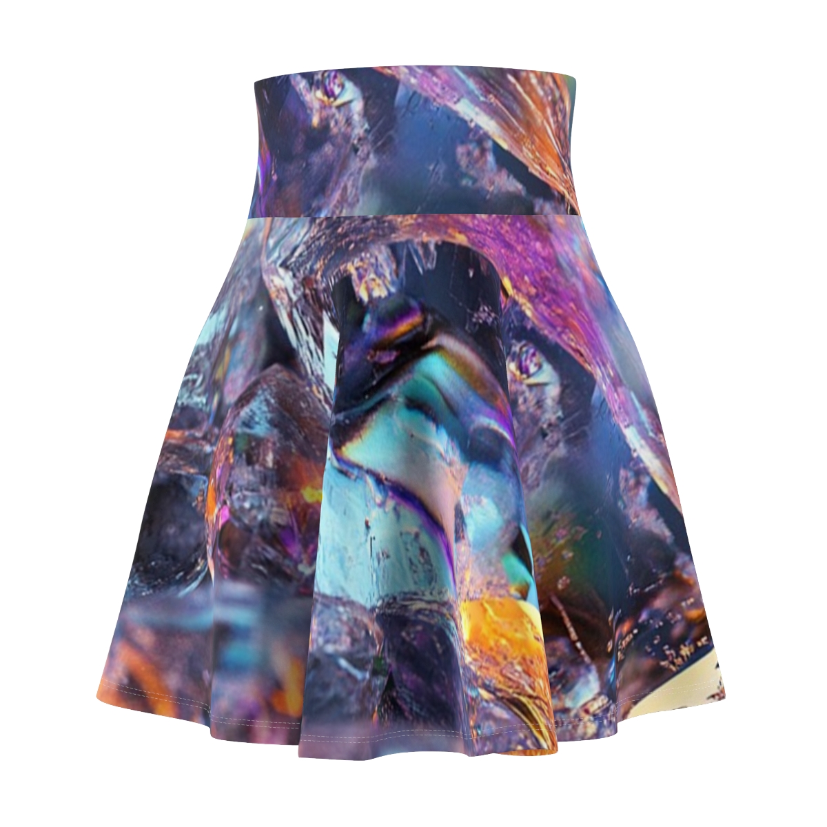 Colorful Crystal Quartz Skater Skirt
