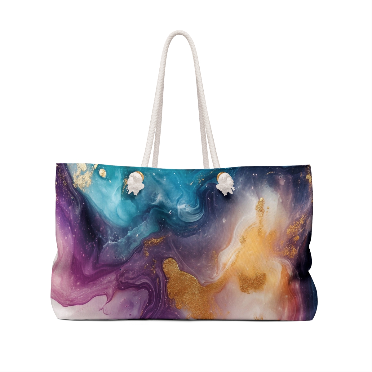 Gorgeous Purple Blue Yellow Marble Weekender Bag