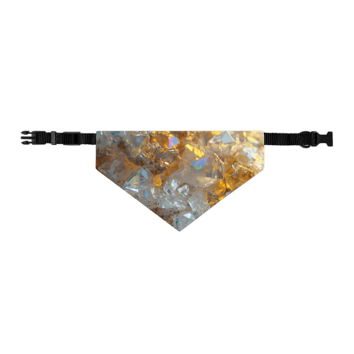 Adorable Shimmering Crystal Quartz Bandana Collar