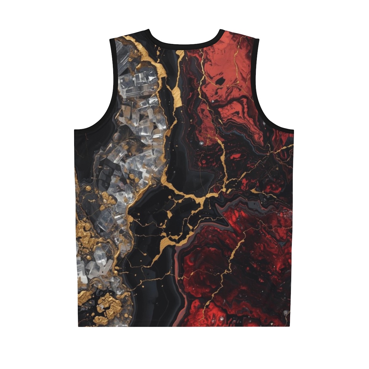 Red Crystal Marble Moisture Wicking Sport Vest