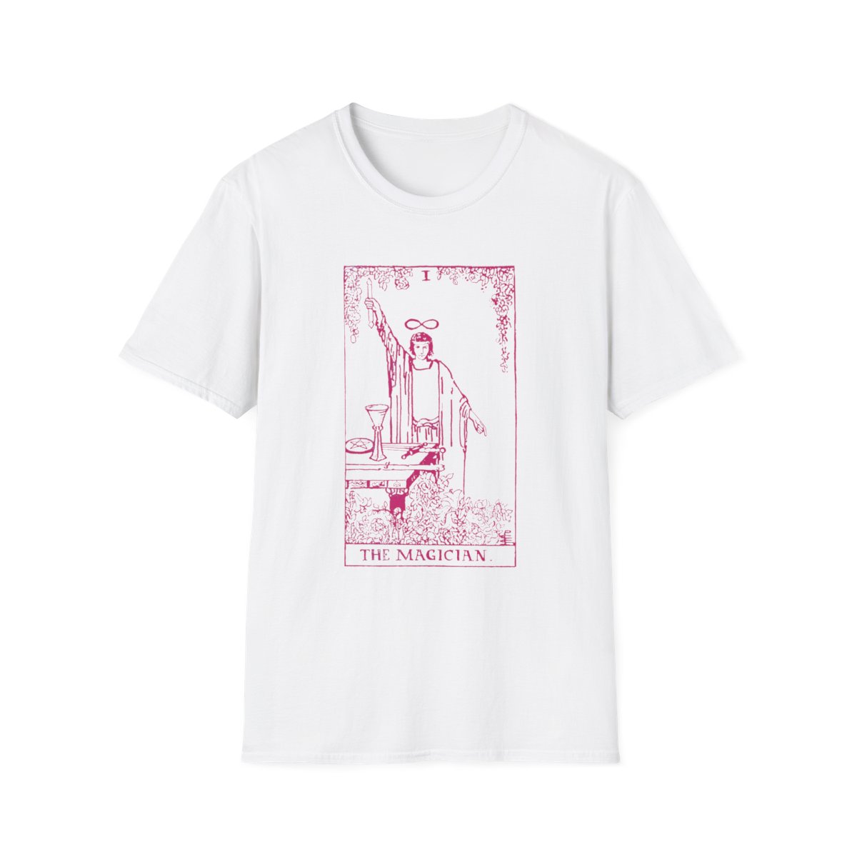 1 - The Magician Vintage Tarot Card Softstyle T-Shirt