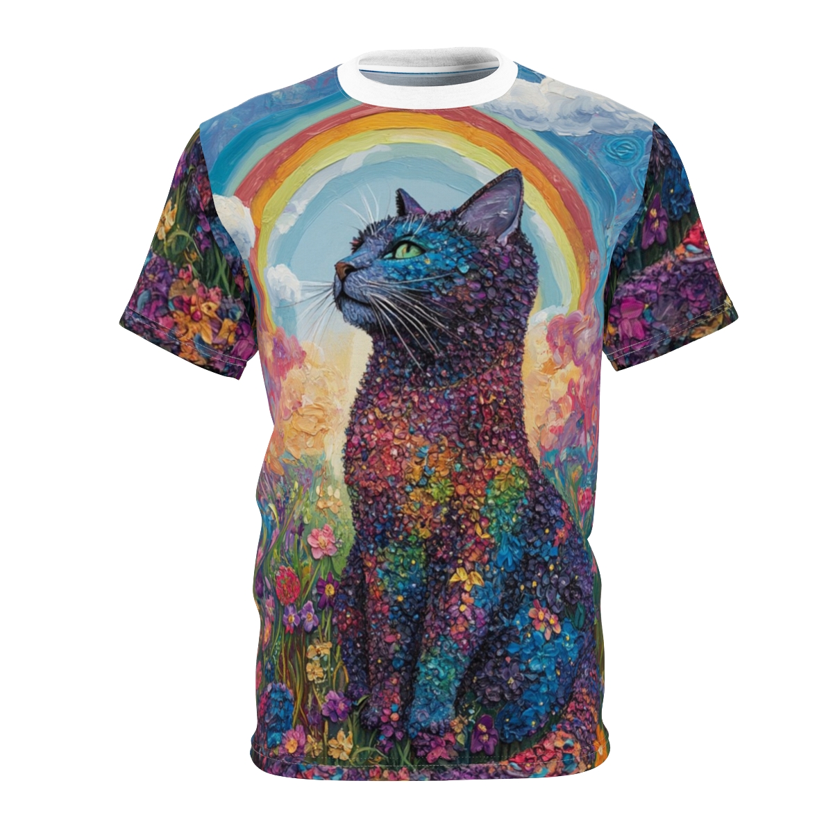 Vibrant Cat Art Tee