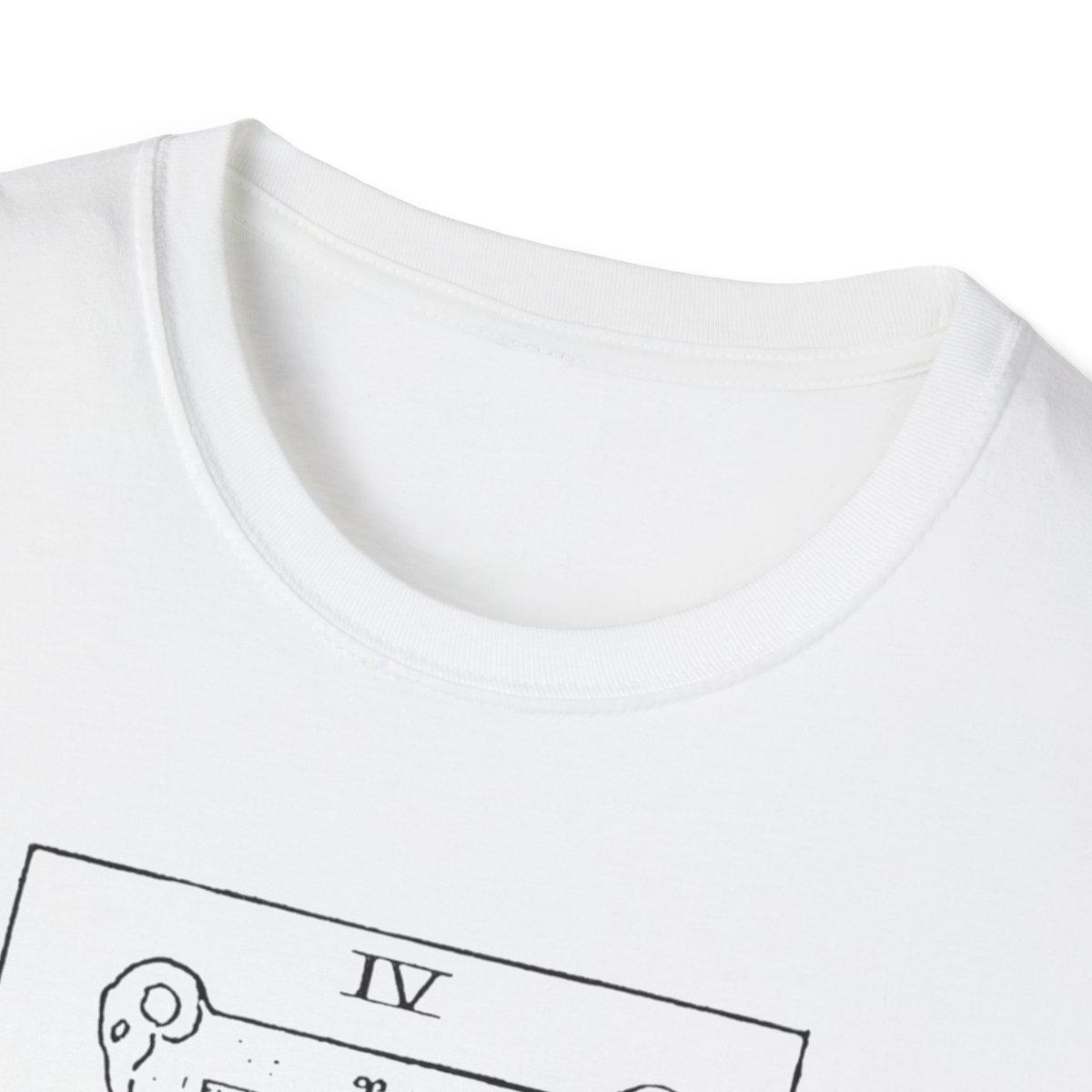 4 - The Emperor Black Vintage Tarot Card Softstyle T-Shirt