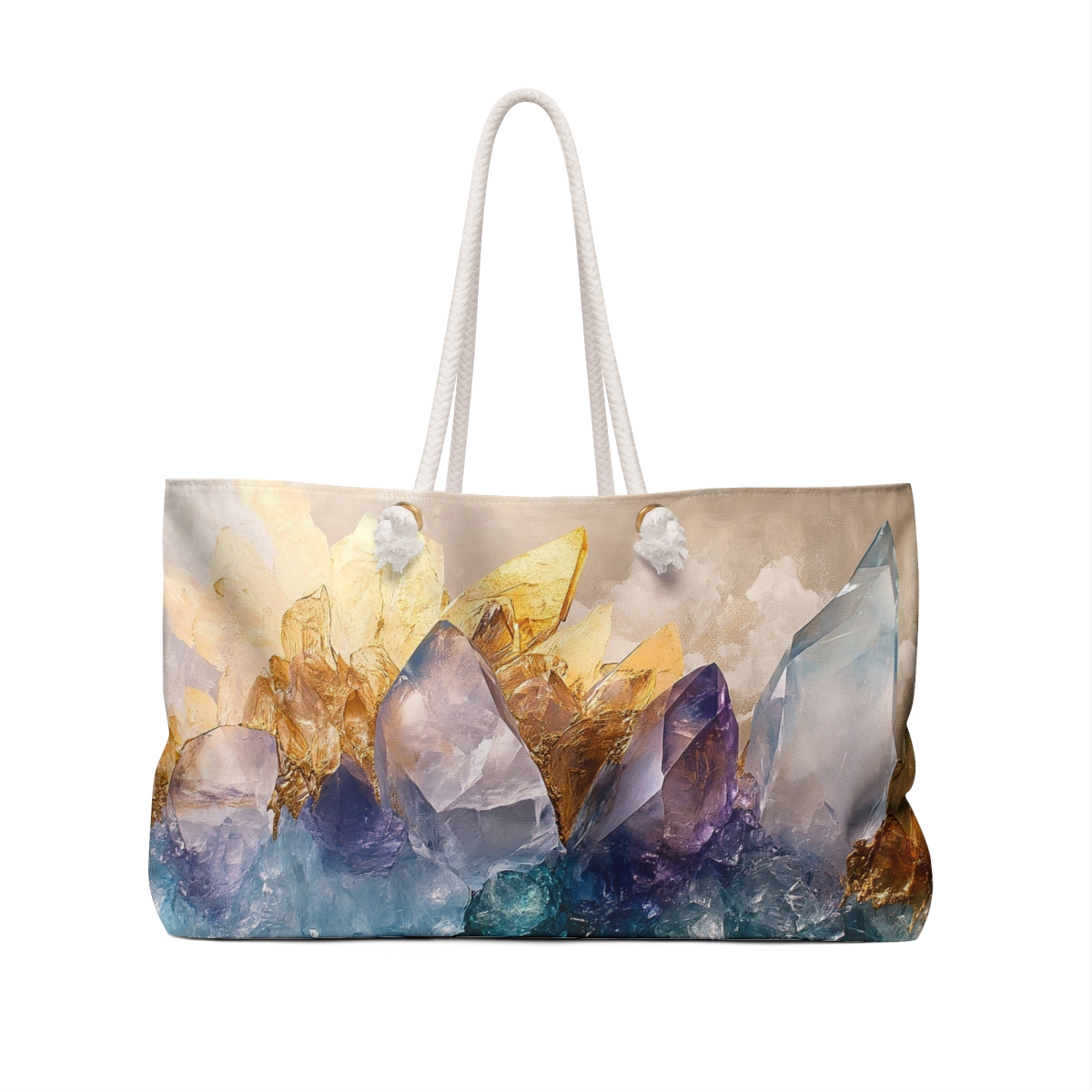Beautiful Crystal Gold Weekender Bag