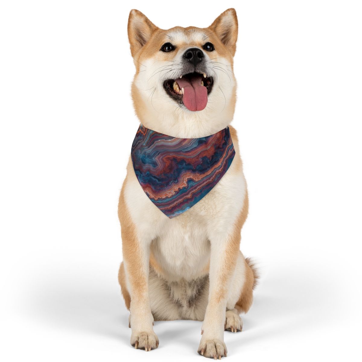 Adorable Bohemian Marble Bandana Collar