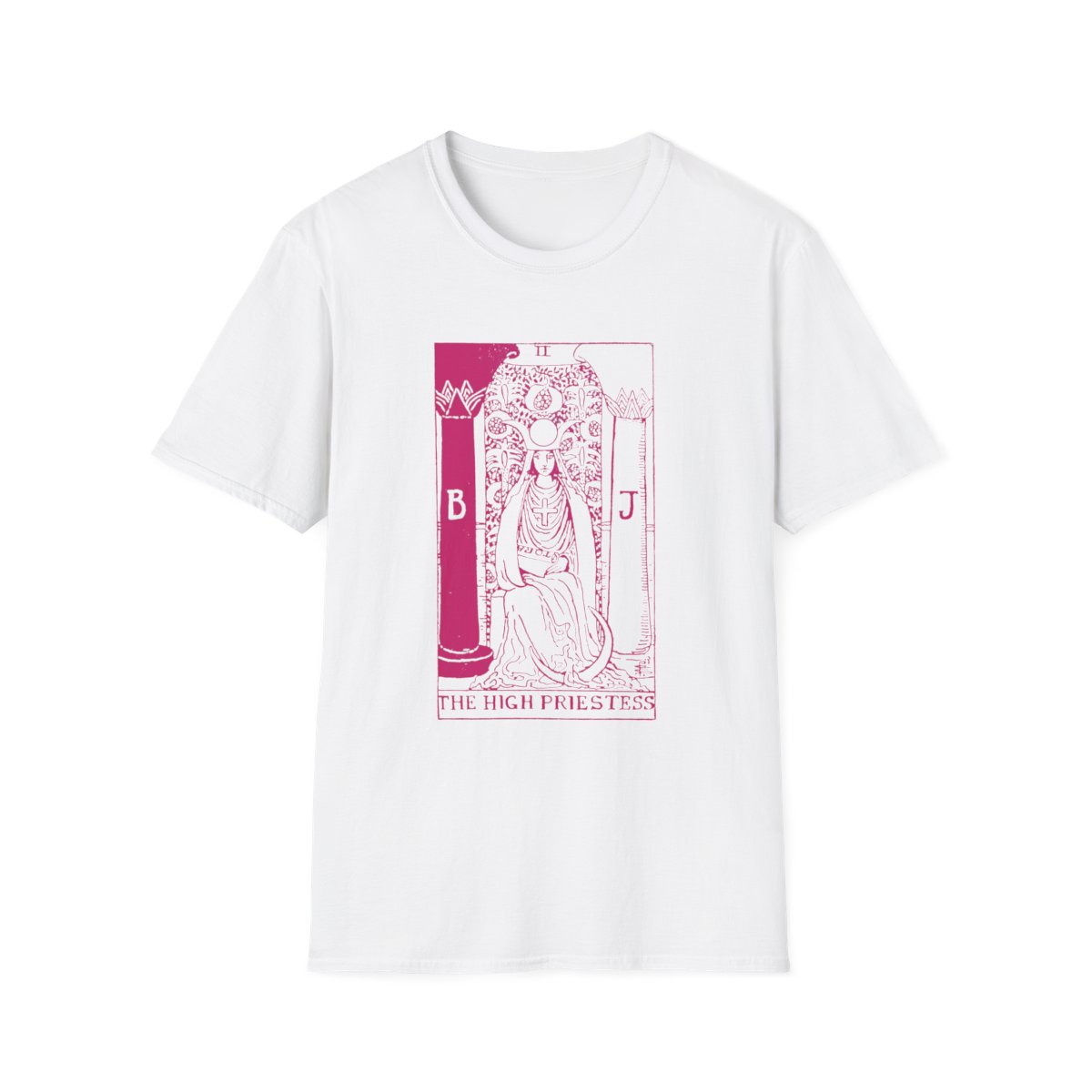 2 - The High Priestess Vintage Tarot Card Softstyle T-Shirt