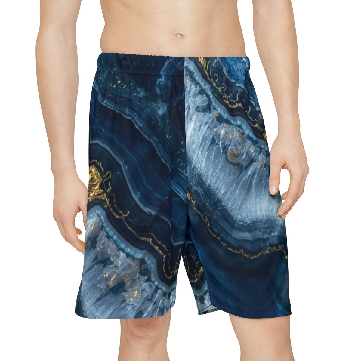 Crystal Blue Men's Workout Shorts