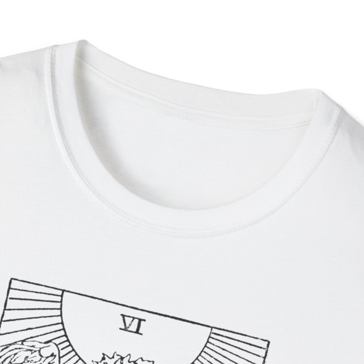 6 - The Lovers Black Vintage Tarot Card Softstyle T-Shirt