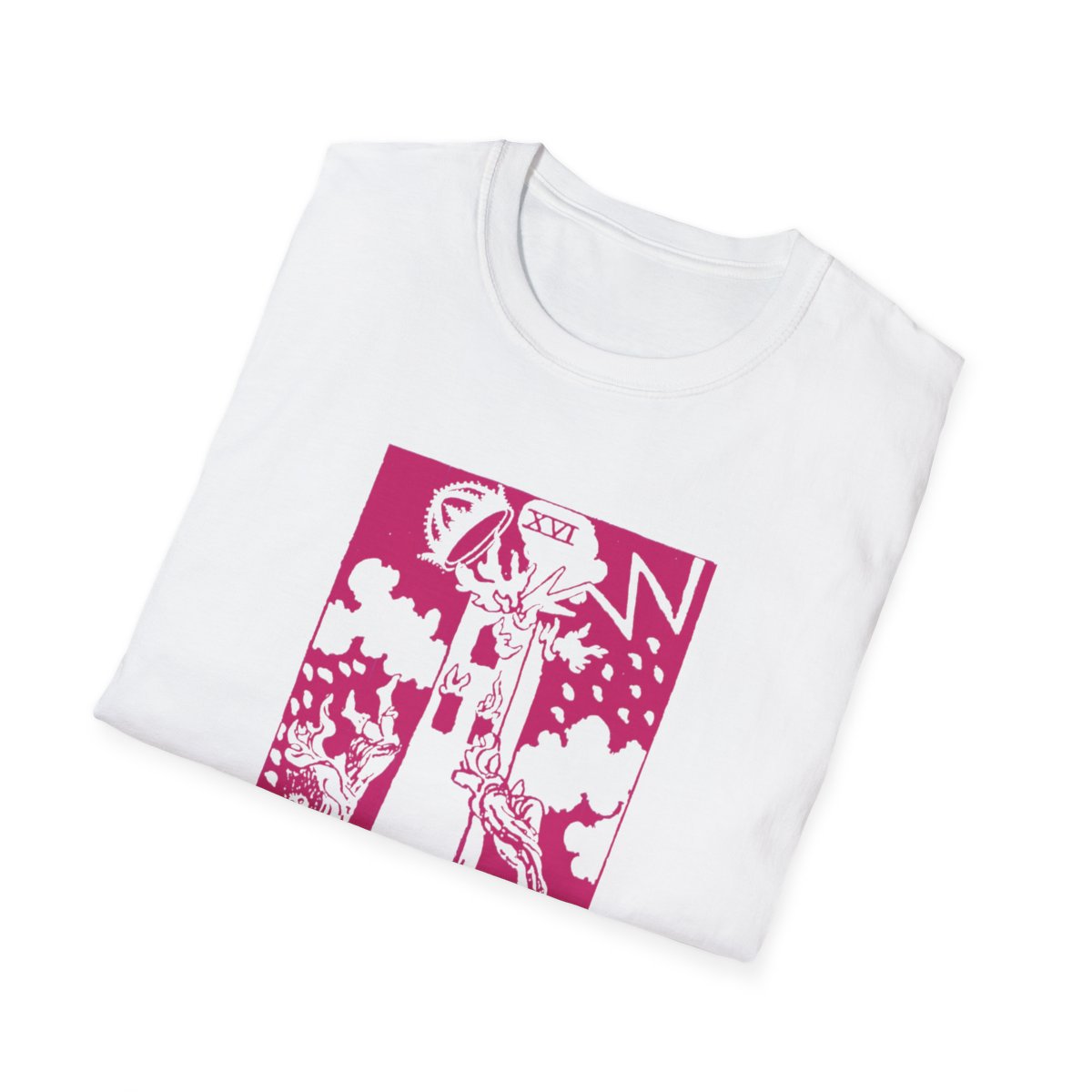 16 - The Tower Vintage Tarot Card Softstyle T-Shirt