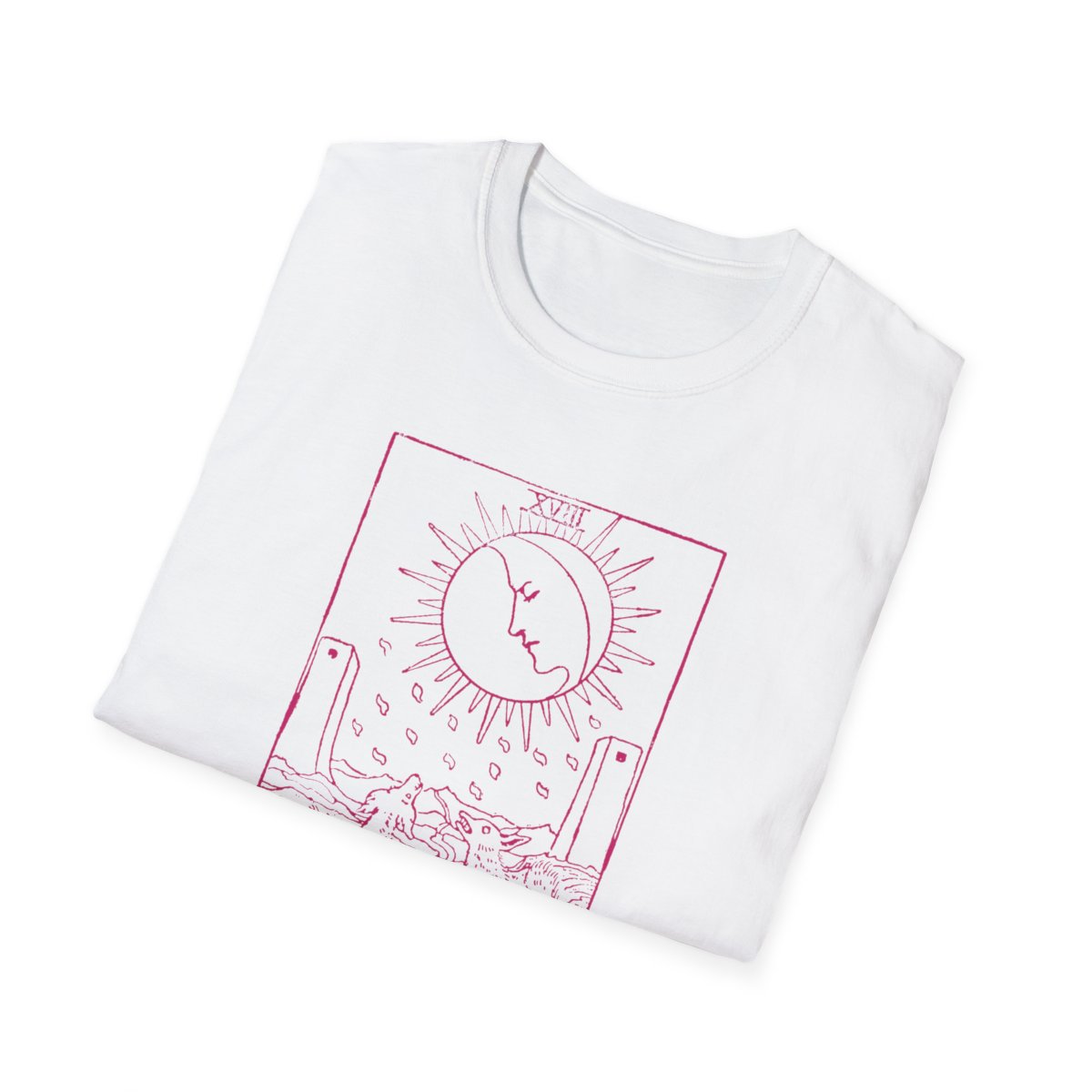 18 - The Moon Vintage Tarot Card Softstyle T-Shirt