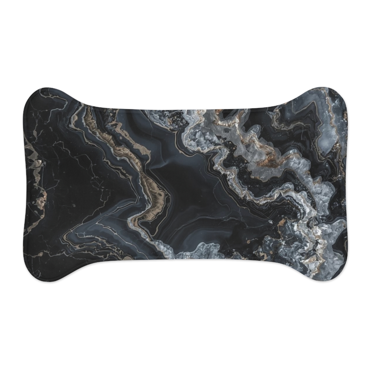 Luxury Black Marble Pet Feeding Mat