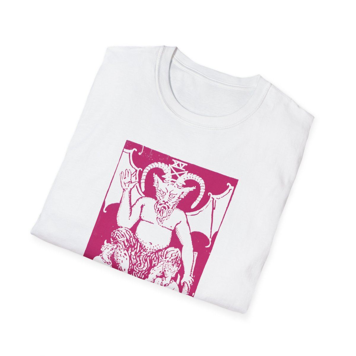 15 - The Devil Vintage Tarot Card Softstyle T-Shirt
