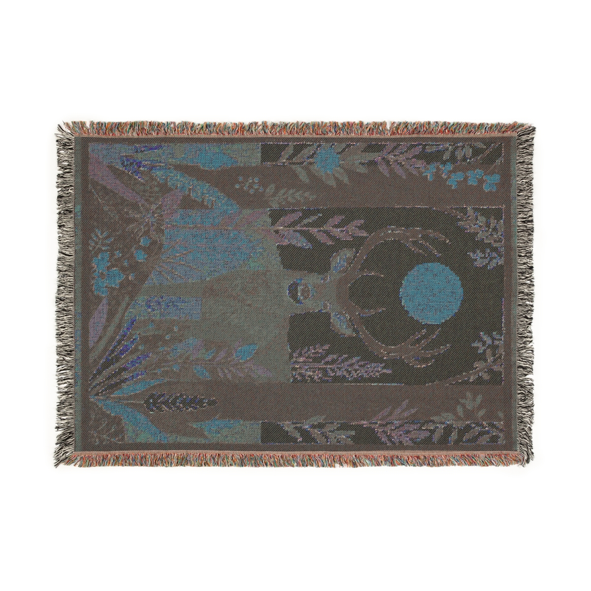Luxury Beautiful Forest Deer Woven Blanket