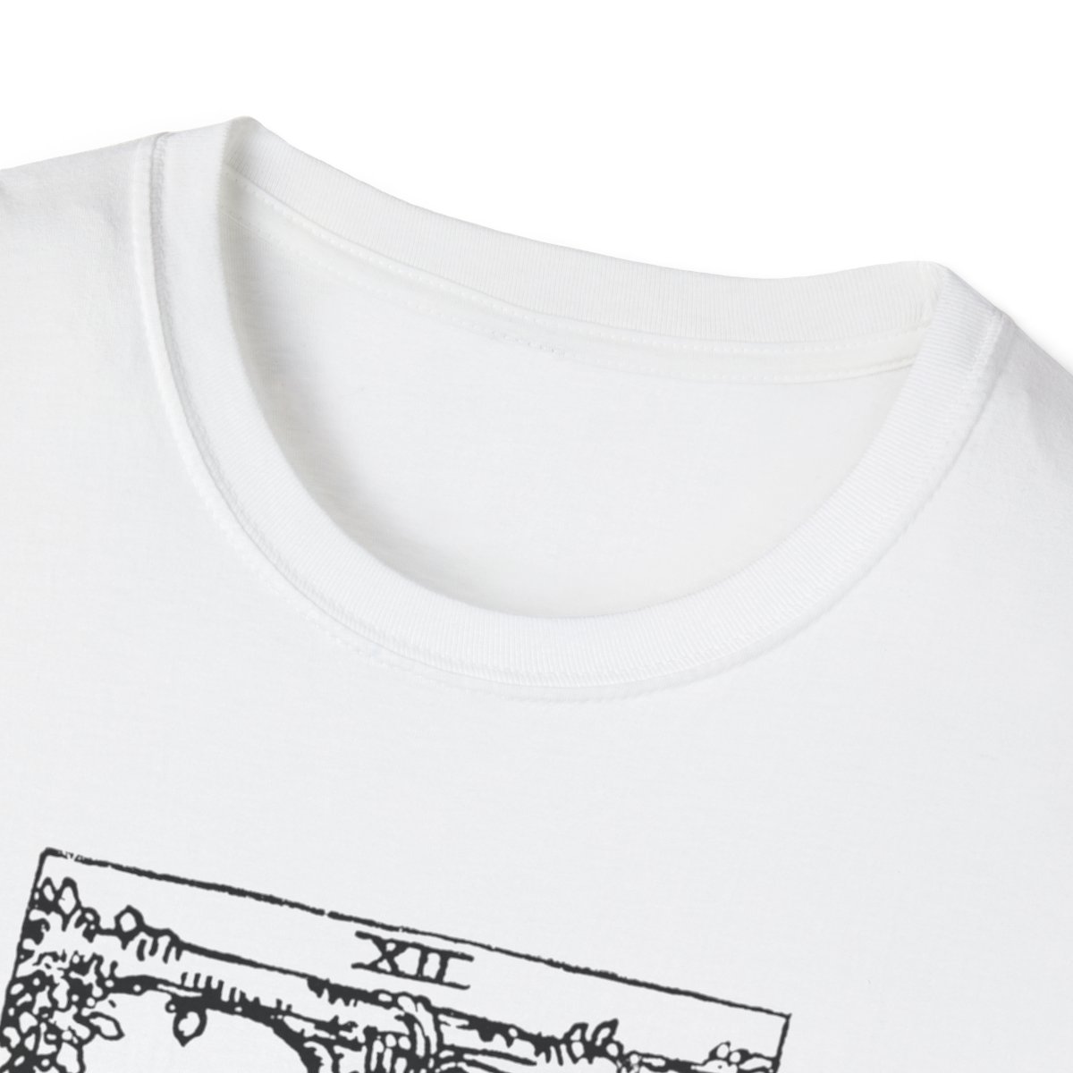 12 - The Hanged Man Black Vintage Tarot Card Softstyle T-Shirt