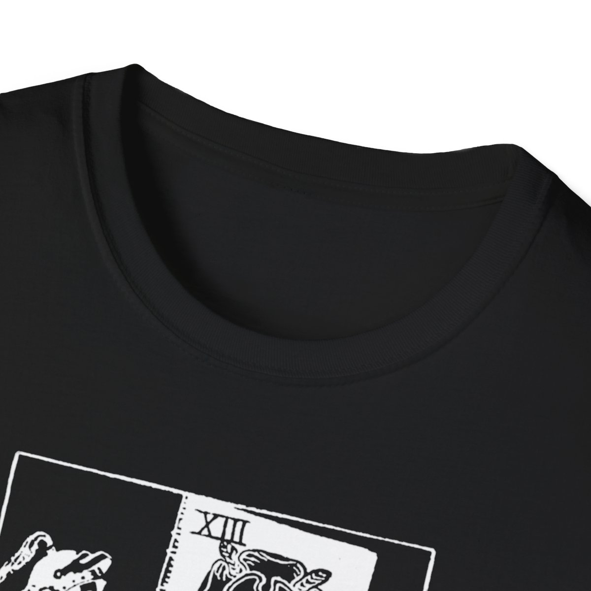 13 - Death White Vintage Tarot Card Softstyle T-Shirt