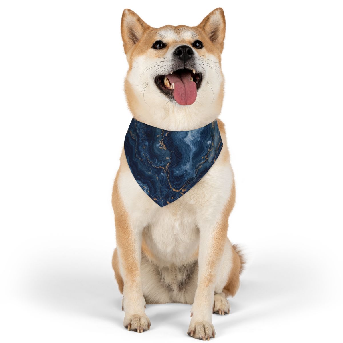 Adorable Blue Marble Bandana Collar