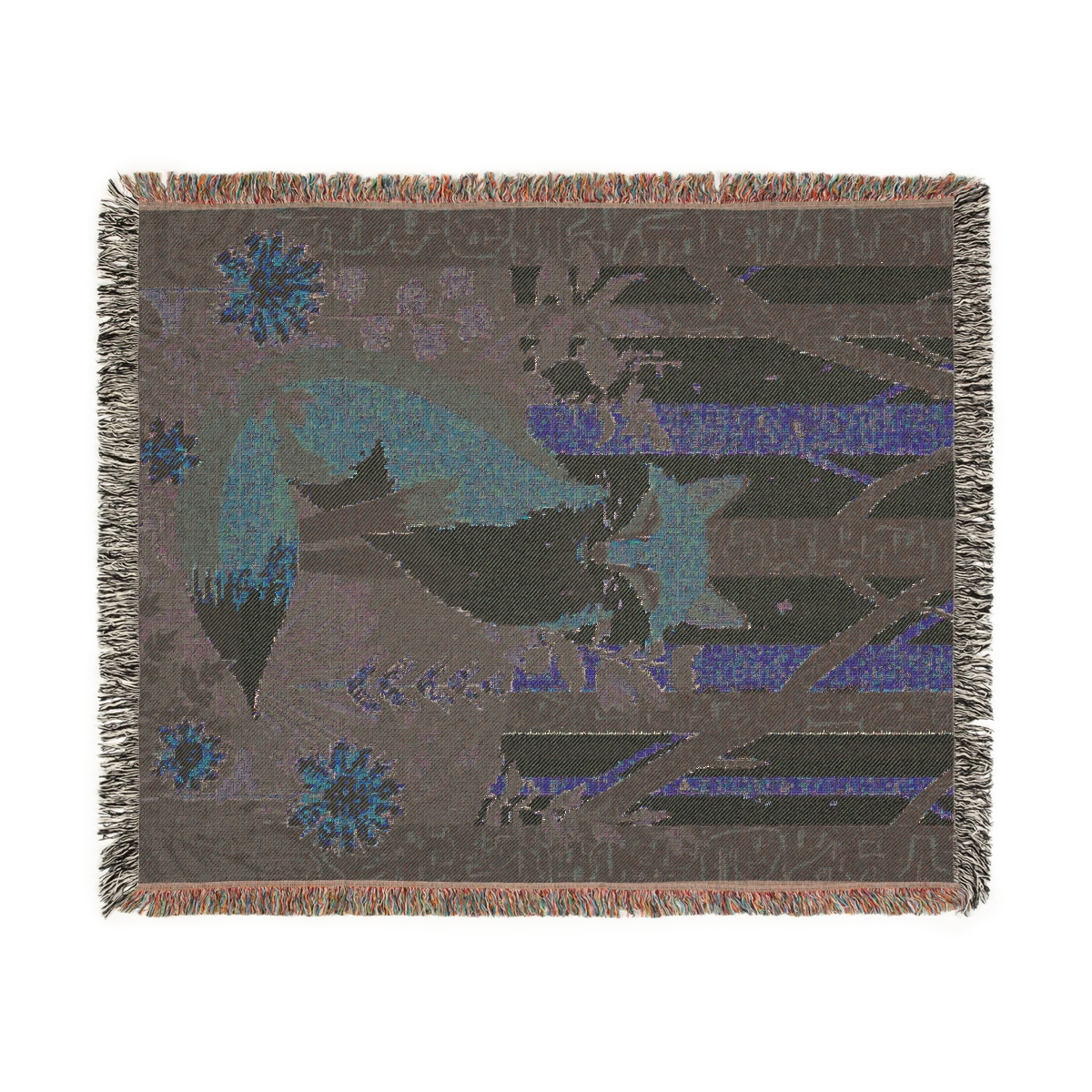 Luxury Beautiful Forest Fox Woven Blanket